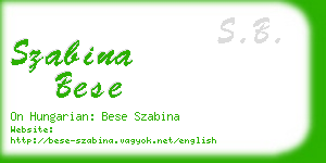 szabina bese business card